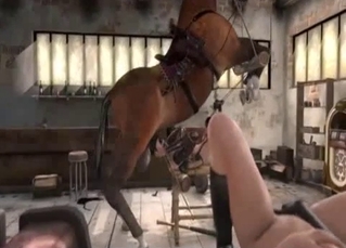 Horse fucks Quiet from MGS, 3D bestiality